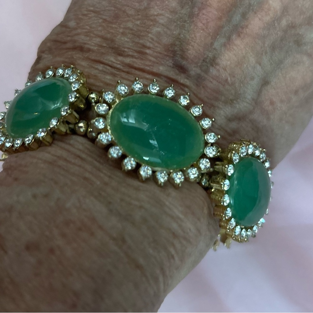 Tasha Green and Gold Bracelet - Picture 1 of 4